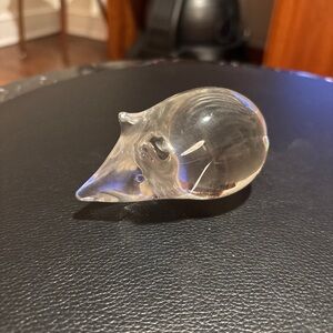 Clear Glass Mouse Figurine